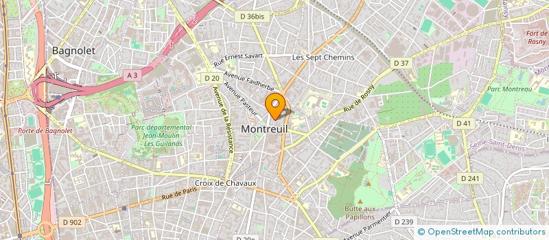 localisation de l'entreprise MADAME ANNE VRILLET à MONTREUIL