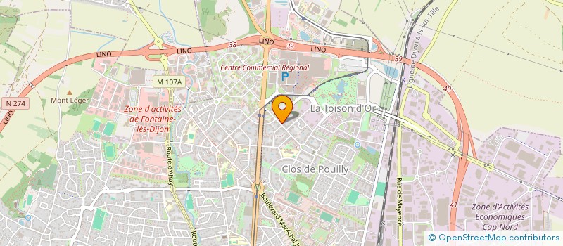 localisation de l'entreprise MADAME ANNELISE LEGEAY  DIJON