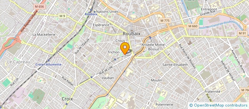 localisation de l'entreprise MADAME ANNETTE DANIELLE GROUX  ROUBAIX