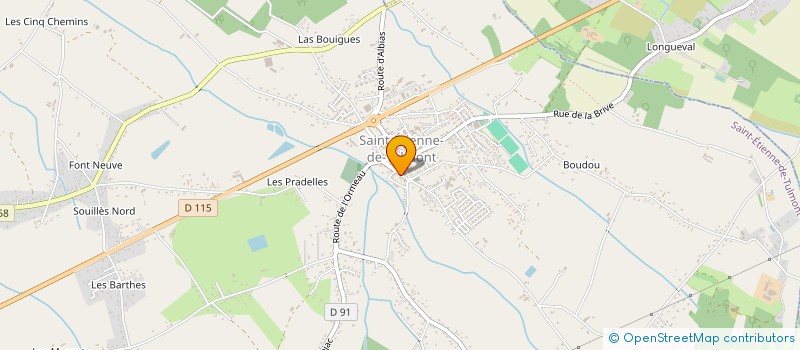 localisation de l'entreprise MADAME ANNETTE FRANCE  SAINT-ETIENNE-DE-TULMONT