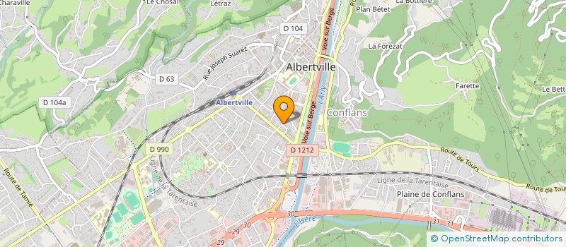 localisation de l'entreprise MADAME ANNETTE INDERCHIT  ALBERTVILLE