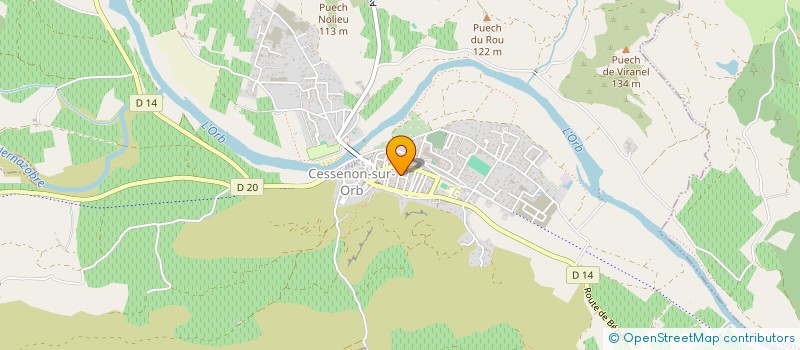 localisation de l'entreprise MADAME ANNETTE ORUS  CESSENON-SUR-ORB