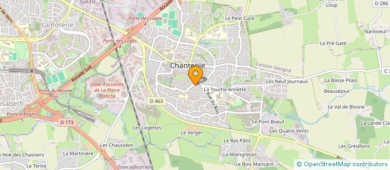localisation de l'entreprise MADAME ANNETTE ROGER à CHANTEPIE