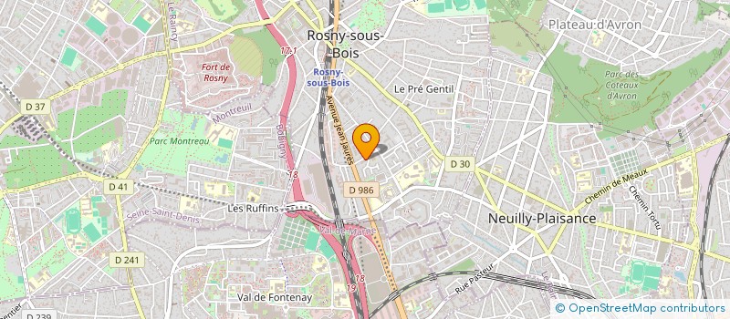 localisation de l'entreprise MADAME ANNICK AUBREE à ROSNY-SOUS-BOIS