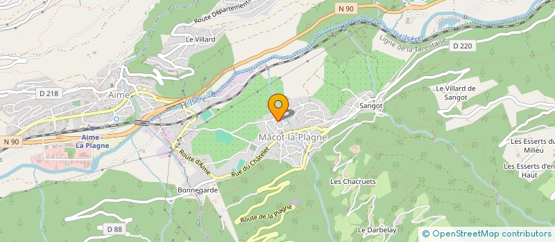 localisation de l'entreprise MADAME ANNICK BACHE à LA PLAGNE TARENTAISE
