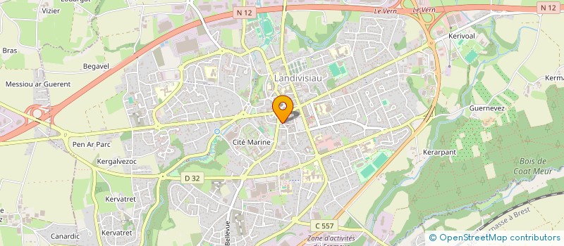 localisation de l'entreprise MADAME ANNICK BOURHIS à LANDIVISIAU