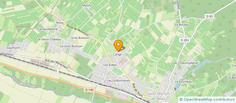 localisation de l'entreprise MADAME ANNICK BRISSET  SAINT-MARTIN-LE-BEAU