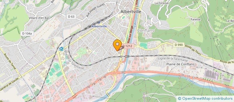 localisation de l'entreprise MADAME ANNICK CAILLET  UGINE