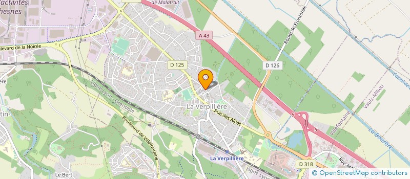 localisation de l'entreprise MADAME ANNICK CHABERT  LA VERPILLIERE