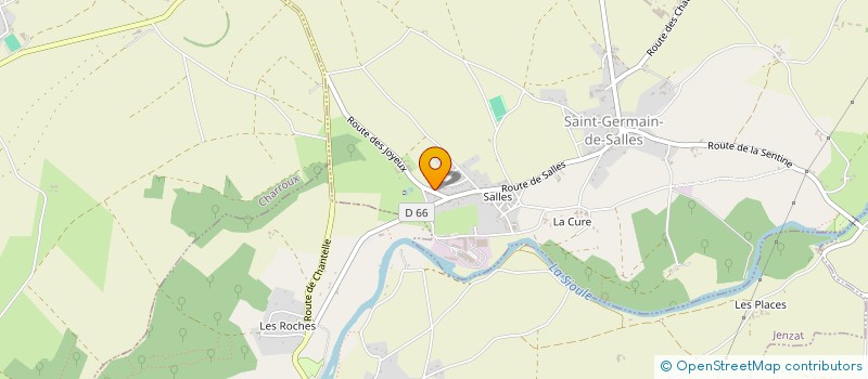 localisation de l'entreprise MADAME ANNICK CHANTIN  SAINT-GERMAIN-DE-SALLES