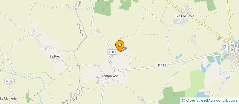 localisation de l'entreprise MADAME ANNICK COUVRAT  LEIGNES-SUR-FONTAINE