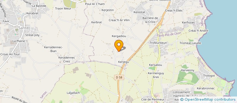 localisation de l'entreprise MADAME ANNICK CUEFF  ROSCOFF