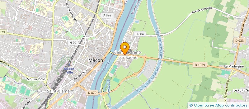 localisation de l'entreprise MADAME ANNICK DA SILVA  SAINT-LAURENT-SUR-SAONE