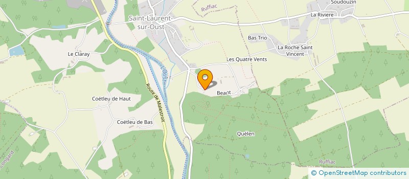 localisation de l'entreprise MADAME ANNICK DE KERAUTEM  SAINT-LAURENT-SUR-OUST