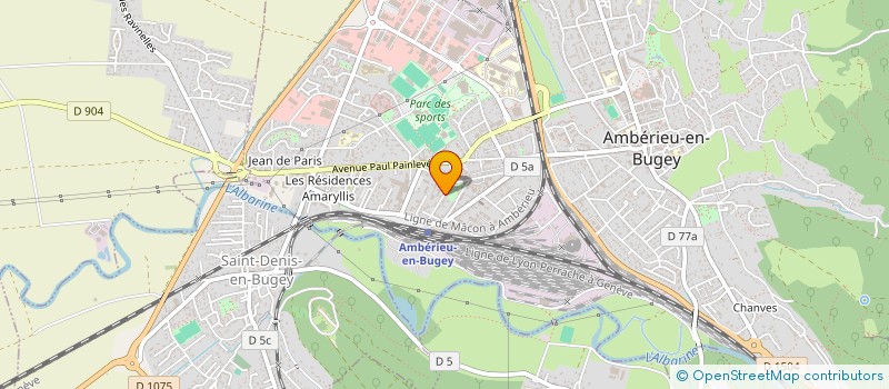 localisation de l'entreprise MADAME ANNICK FERROUSSAT à AMBERIEU-EN-BUGEY