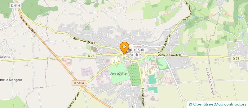 localisation de l'entreprise MADAME ANNICK GENEVEZ  LA COTE-SAINT-ANDRE