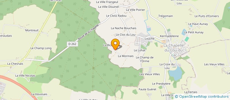 localisation de l'entreprise MADAME ANNICK HERVE  LA CHAPELLE DU LOU DU LAC