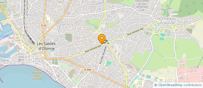 localisation de l'entreprise MADAME ANNICK HUTEAU  LES SABLES-D'OLONNE