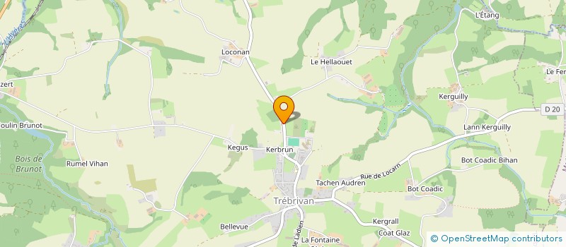 localisation de l'entreprise MADAME ANNICK LE-GOASTELLER  TREBRIVAN