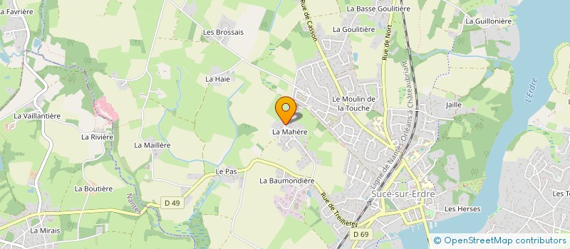 localisation de l'entreprise MADAME ANNICK LE NEVE  SUCE-SUR-ERDRE