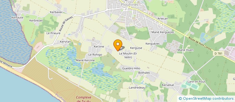 localisation de l'entreprise MADAME ANNICK LE RUYET  PLOUHINEC