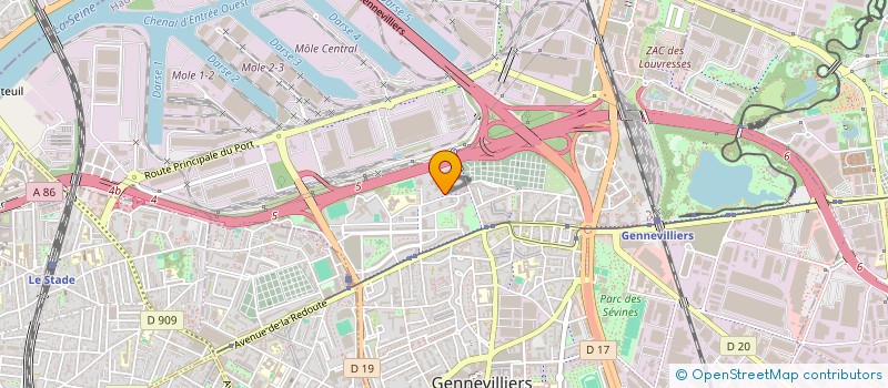 localisation de l'entreprise MADAME ANNICK MENUET  GENNEVILLIERS