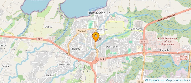 localisation de l'entreprise MADAME ANNICK RAMSAHAI  BAIE-MAHAULT