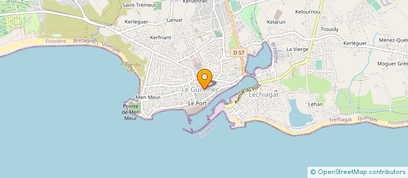 localisation de l'entreprise MADAME ANNICK ROSELLO  GUILVINEC