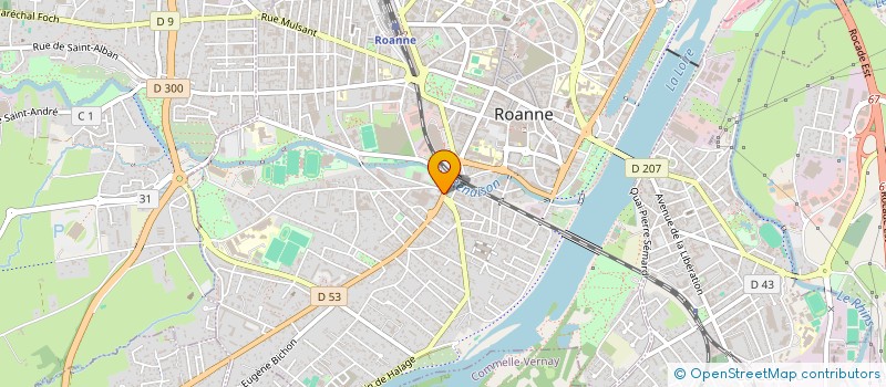 localisation de l'entreprise MADAME ANNICK SZERDAHELYI à ROANNE