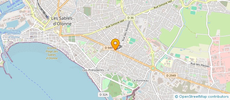 localisation de l'entreprise MADAME ANNICK TASSY  LES SABLES D'OLONNE