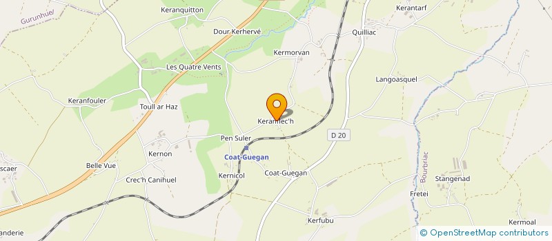 localisation de l'entreprise MADAME ANNICK VIGET  PONT-MELVEZ