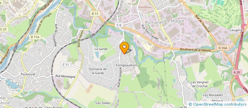localisation de l'entreprise MADAME ANNIE ARNAUD à LIMOGES