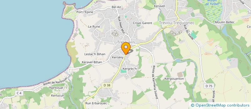 localisation de l'entreprise MADAME ANNIE AUFFRET  TRELEVERN