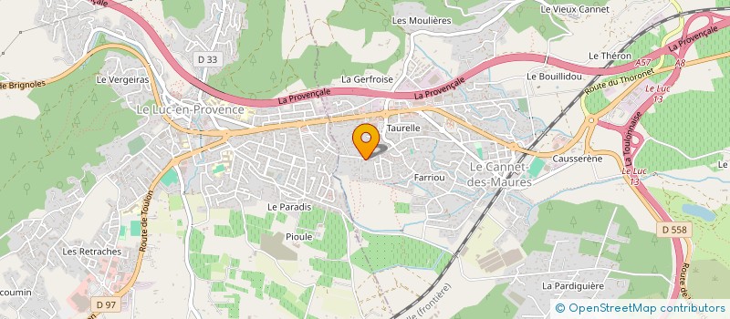 localisation de l'entreprise MADAME ANNIE BARBIER  LE CANNET-DES-MAURES