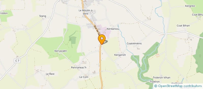 localisation de l'entreprise MADAME ANNIE BARON  PLONEVEZ-DU-FAOU