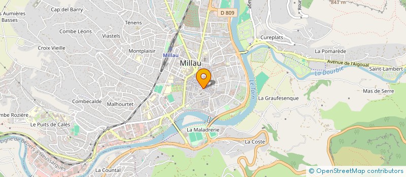 localisation de l'entreprise MADAME ANNIE BARRAILLE  MILLAU