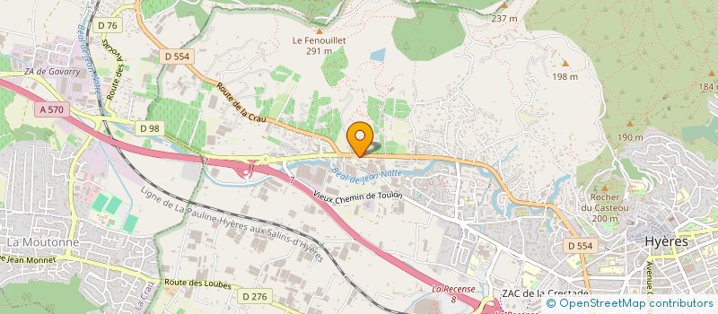 localisation de l'entreprise MADAME ANNIE BIDEAUX  HYERES