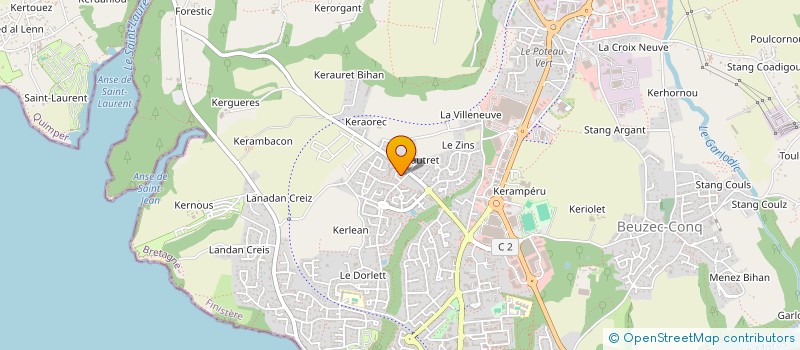 localisation de l'entreprise MADAME ANNIE BLEUZEN  CONCARNEAU