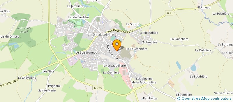 localisation de l'entreprise MADAME ANNIE BORDELAIS  LA GAUBRETIERE