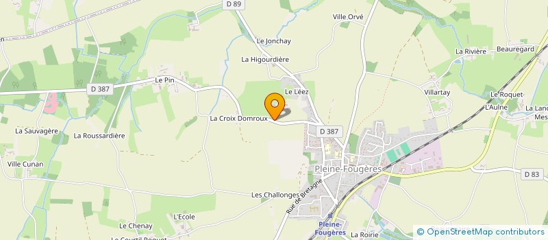 localisation de l'entreprise MADAME ANNIE BOSSARD  PLEINE-FOUGERES