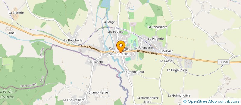 localisation de l'entreprise MADAME ANNIE BOUVIER à SAINT-DENIS-SUR-SARTHON