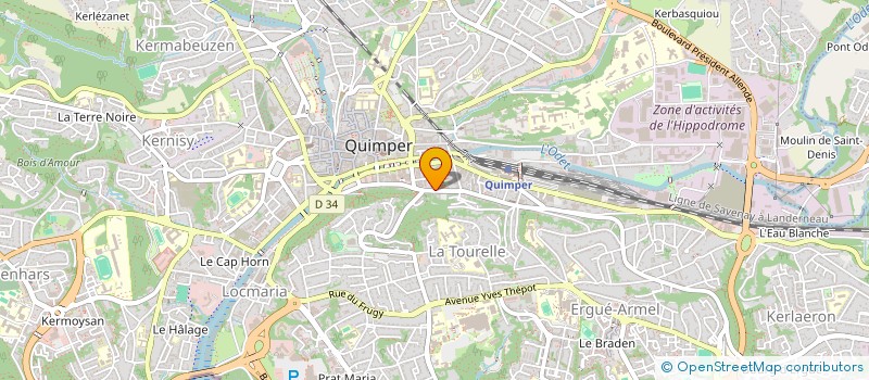 localisation de l'entreprise MADAME ANNIE BUGUELLOU à QUIMPER