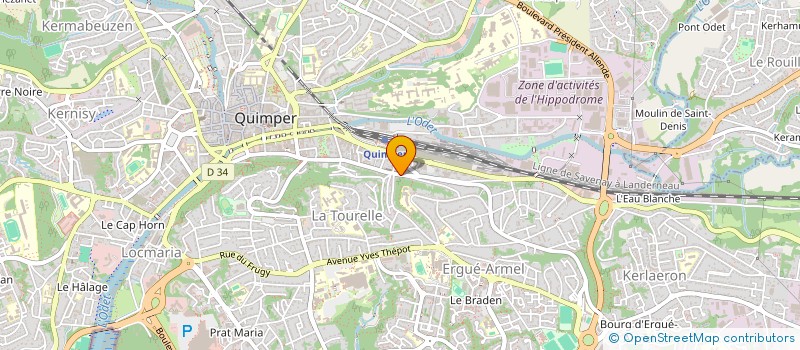 localisation de l'entreprise MADAME ANNIE CASTREC  QUIMPER