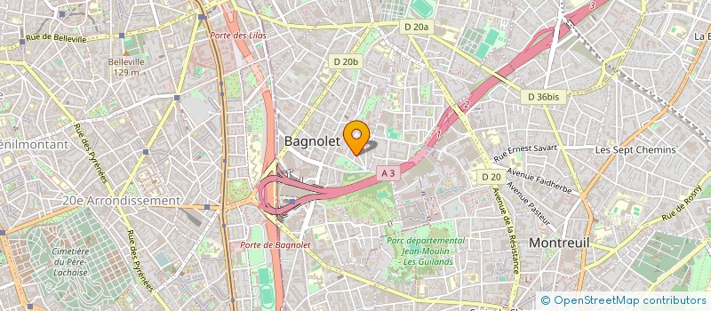 localisation de l'entreprise MADAME ANNIE CAUSSEL à BAGNOLET
