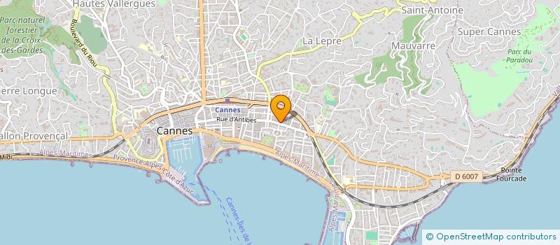 localisation de l'entreprise MADAME ANNIE CEBRON-FOUGERES à CANNES