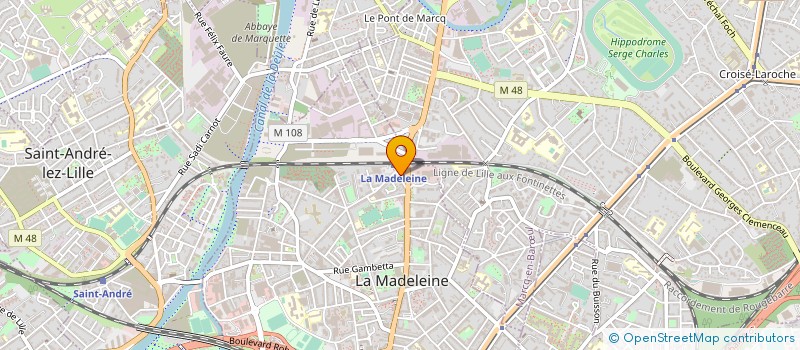 localisation de l'entreprise MADAME ANNIE CHRETIEN à LA MADELEINE