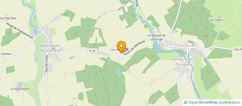 localisation de l'entreprise MADAME ANNIE COMMEAU  VILLENEUVE LES GENETS