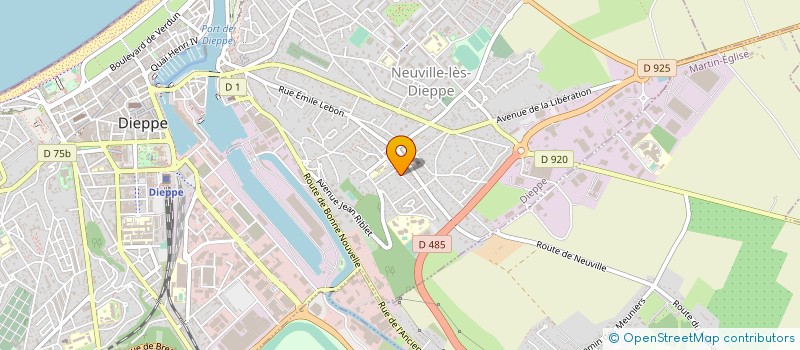 localisation de l'entreprise MADAME ANNIE CORUE à DIEPPE