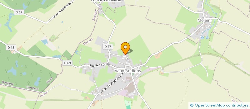 localisation de l'entreprise MADAME ANNIE DENEUFBOURG  VAUX-ANDIGNY