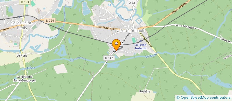localisation de l'entreprise MADAME ANNIE DENEUVIC  LA FERTE-IMBAULT